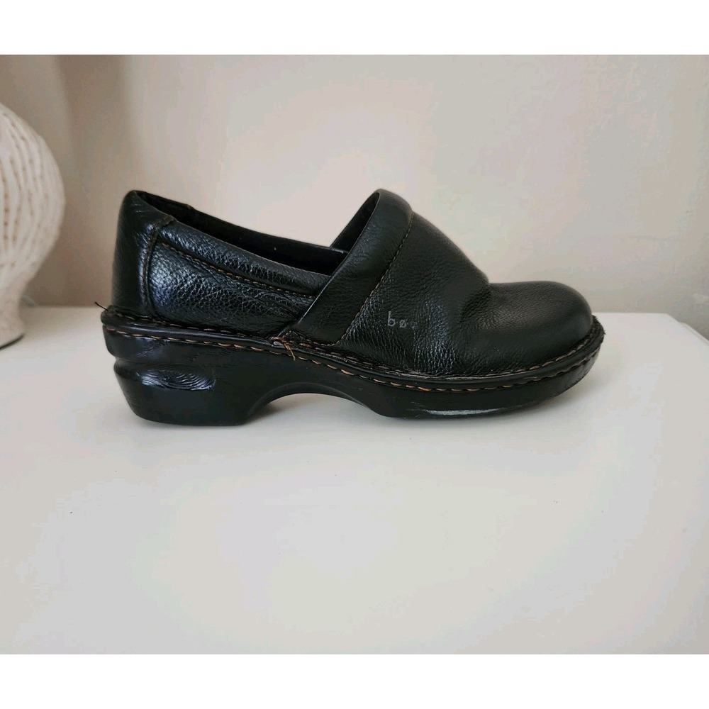 BOC Born Concept Shoes Womens Professional Leather Clogs Heels Black Size‎ 8 M